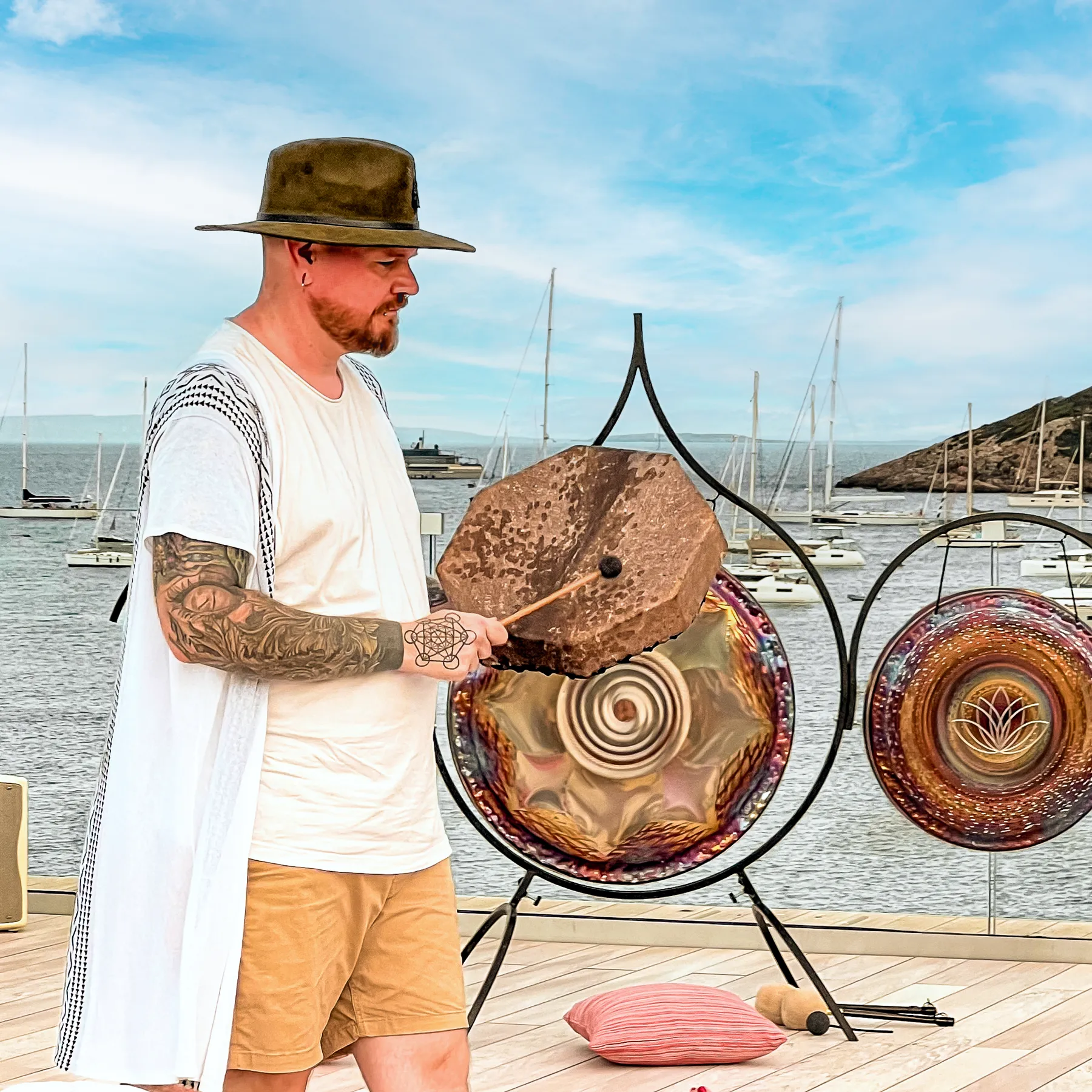 Shamanic drum used in sound healing