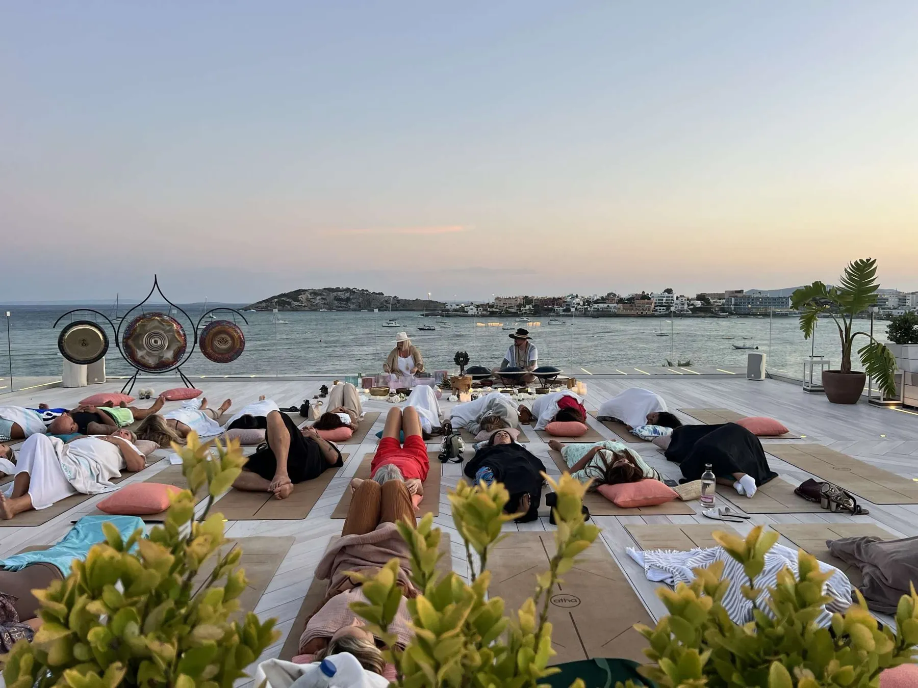 Sound bath on the rooftop of Nobu Hotel Ibiza
