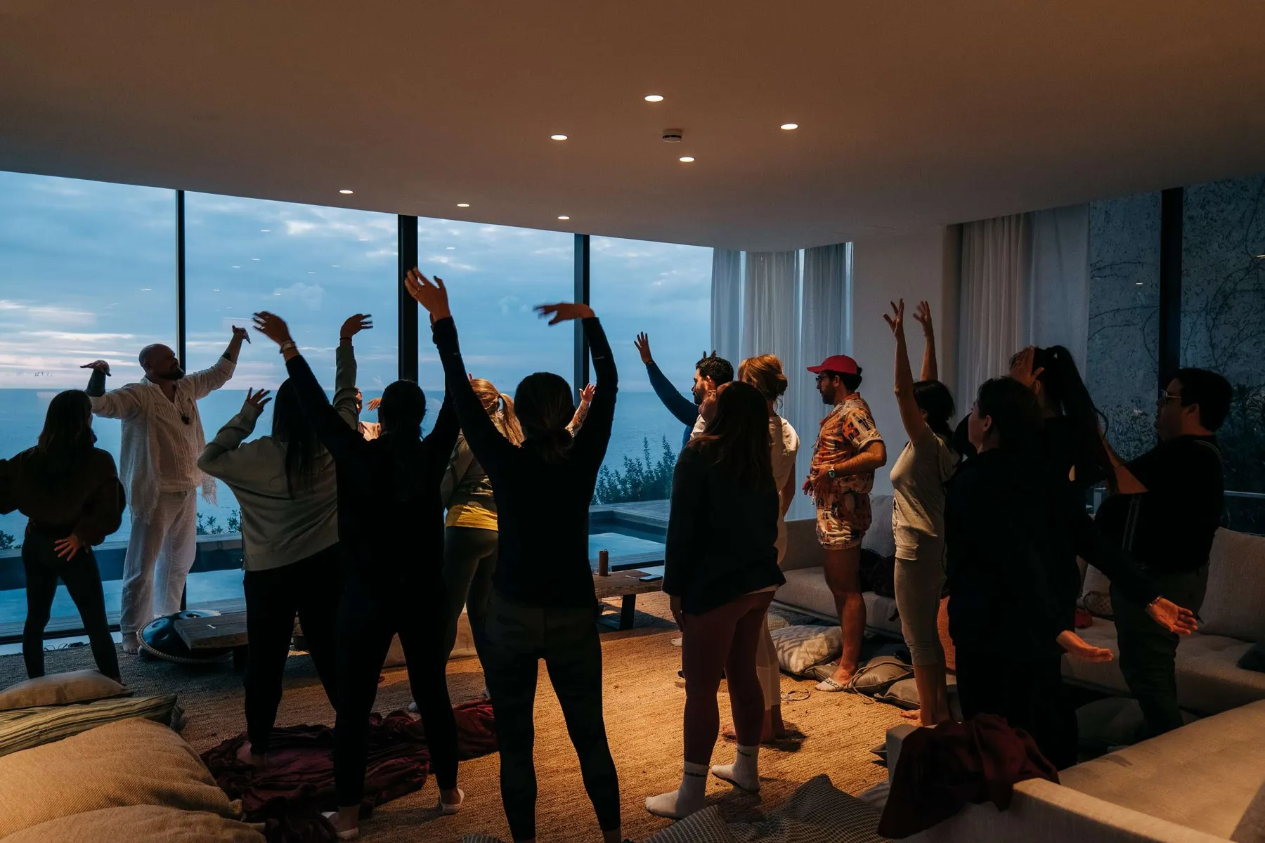 Group ceremony at a Six Senses Ibiza retreat